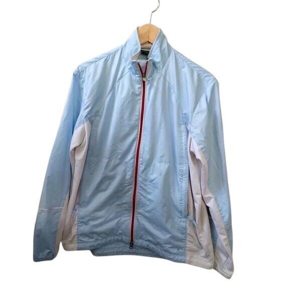 Nike Running Blue & White Jacket ~ Size L - Picture 1 of 8